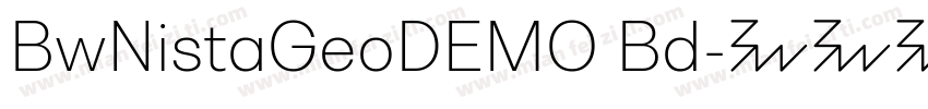 BwNistaGeoDEMO Bd字体转换
